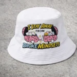 I Stay Away From Broke Mindsets” Motivational Graphic Bucket Hat