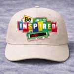 Be Inspired HOE Helping Others Excel Beige Baseball Cap