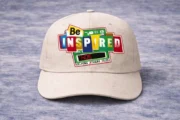 Be Inspired HOE Helping Others Excel Beige Baseball Cap