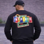 Be Inspired HOE Helping Others Excel Black Crewneck Sweatshirt