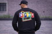 Be Inspired HOE Helping Others Excel Black Crewneck Sweatshirt - Image 2