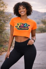 PHAT Signature Logo Crop Top – Women’s Premium Streetwear Tee - Image 3